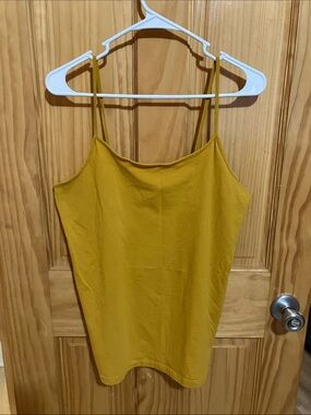 Time and Tru Mustard Yellow Spaghetti Strap Tank